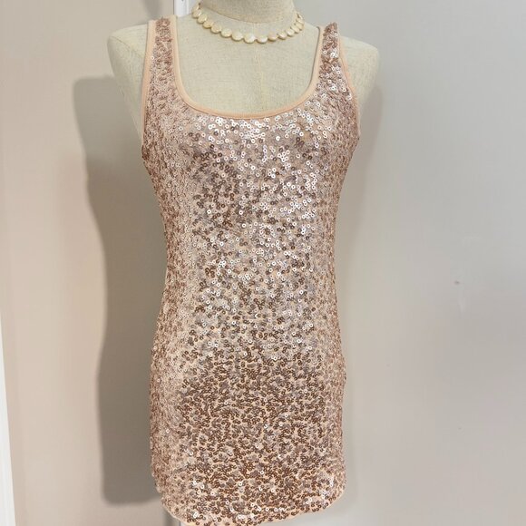 SUZY Sequin Sleeveless Mini Dress /top  (S) - Picture 2 of 12